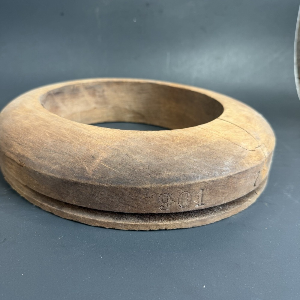 Vtg Hatters Supply House Industrial Wooden Millinery‎ Hat Mold Block Form 901 7